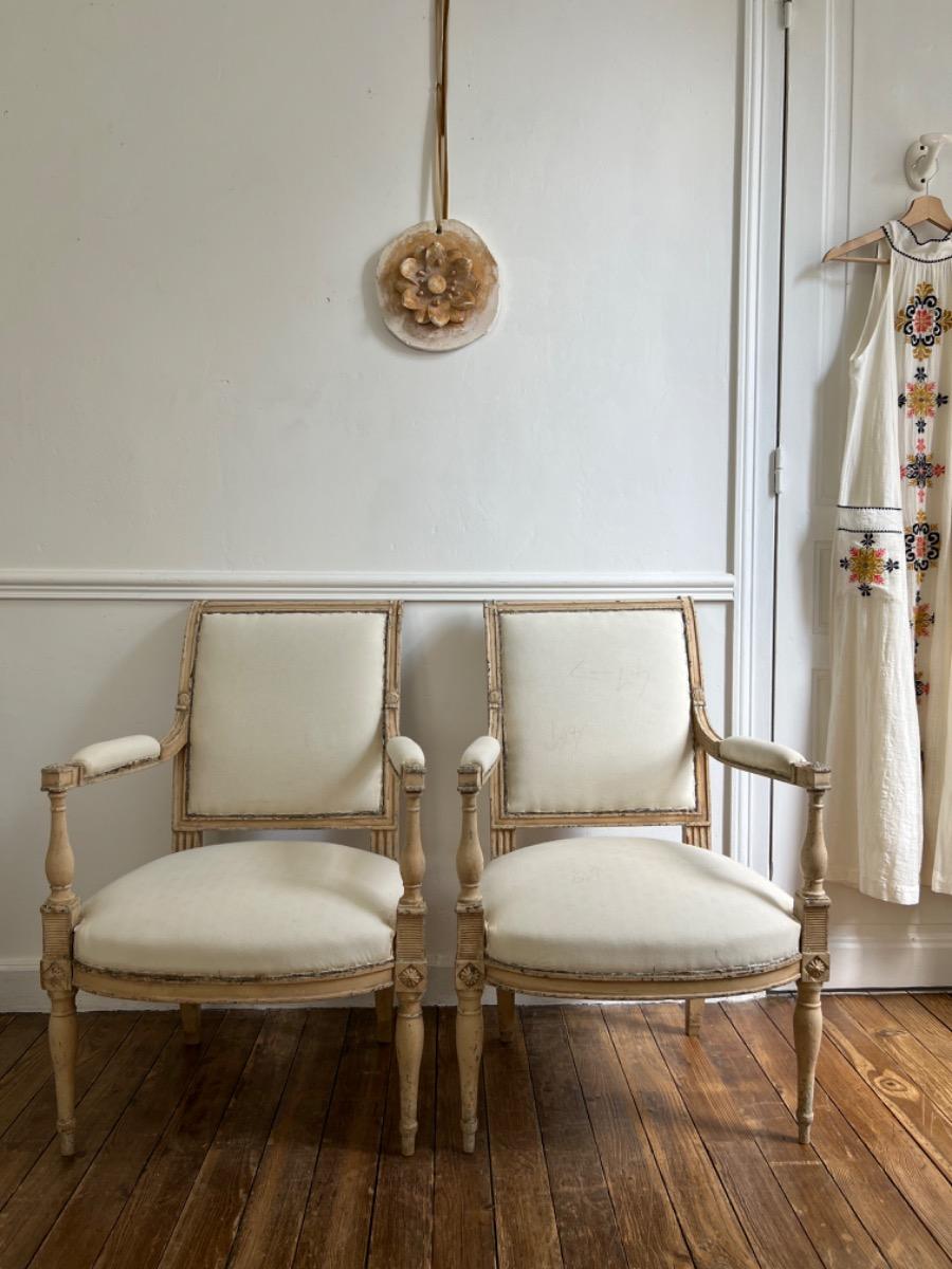 Paire de fauteuils d’époque Directoire