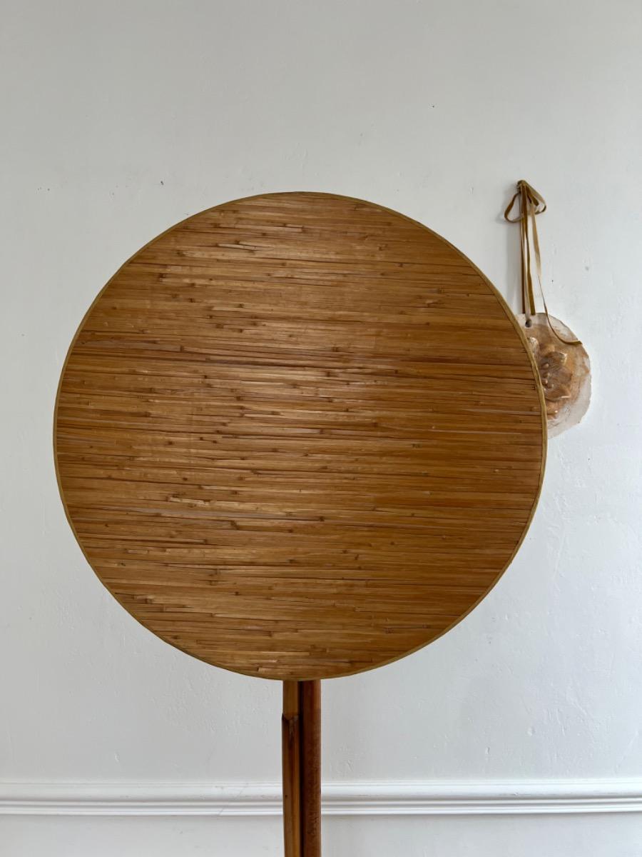 Lampe de parquet rotin, réflecteur écran