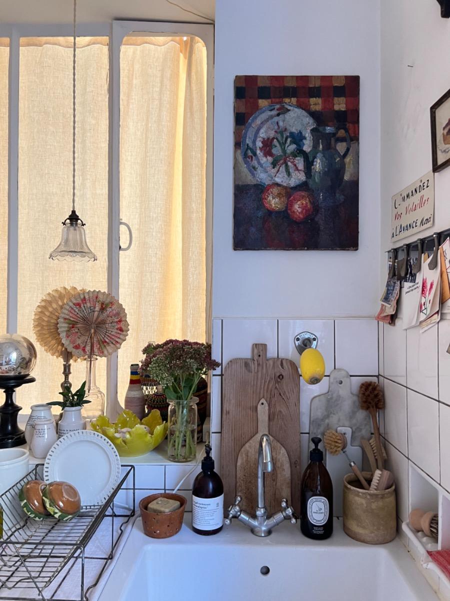 Nature morte, huile sur toile 