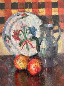 Nature morte, huile sur toile 