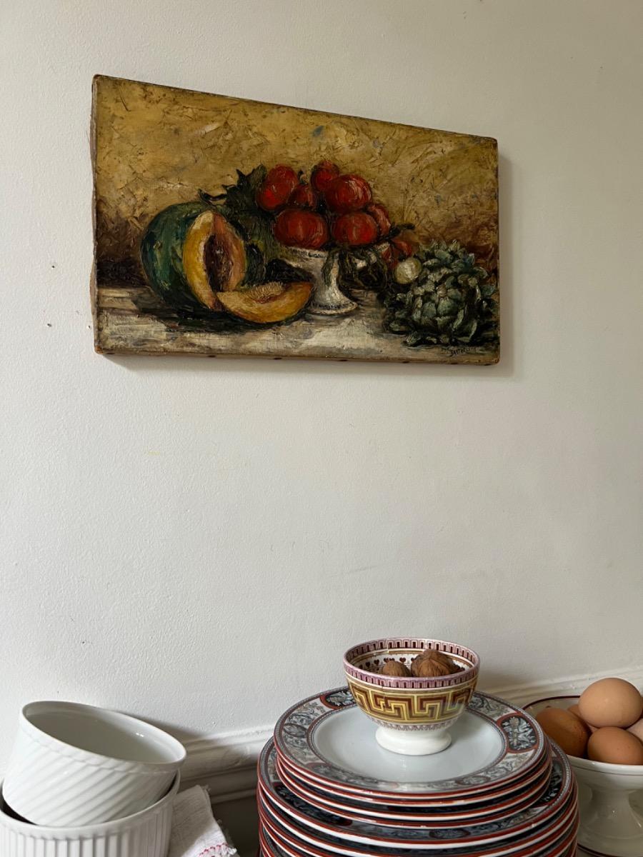 Nature morte, huile sur toile