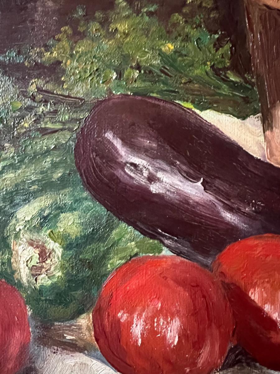 Nature morte, huile sur toile sur châssis 