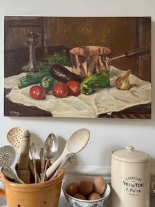 Nature morte, huile sur toile sur châssis 