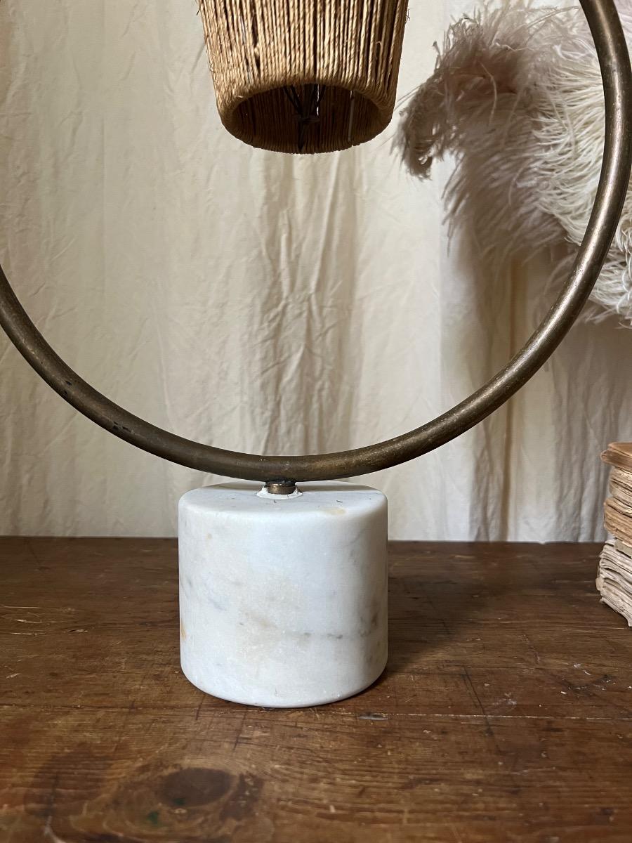 Lampe 1960 marbre et laiton