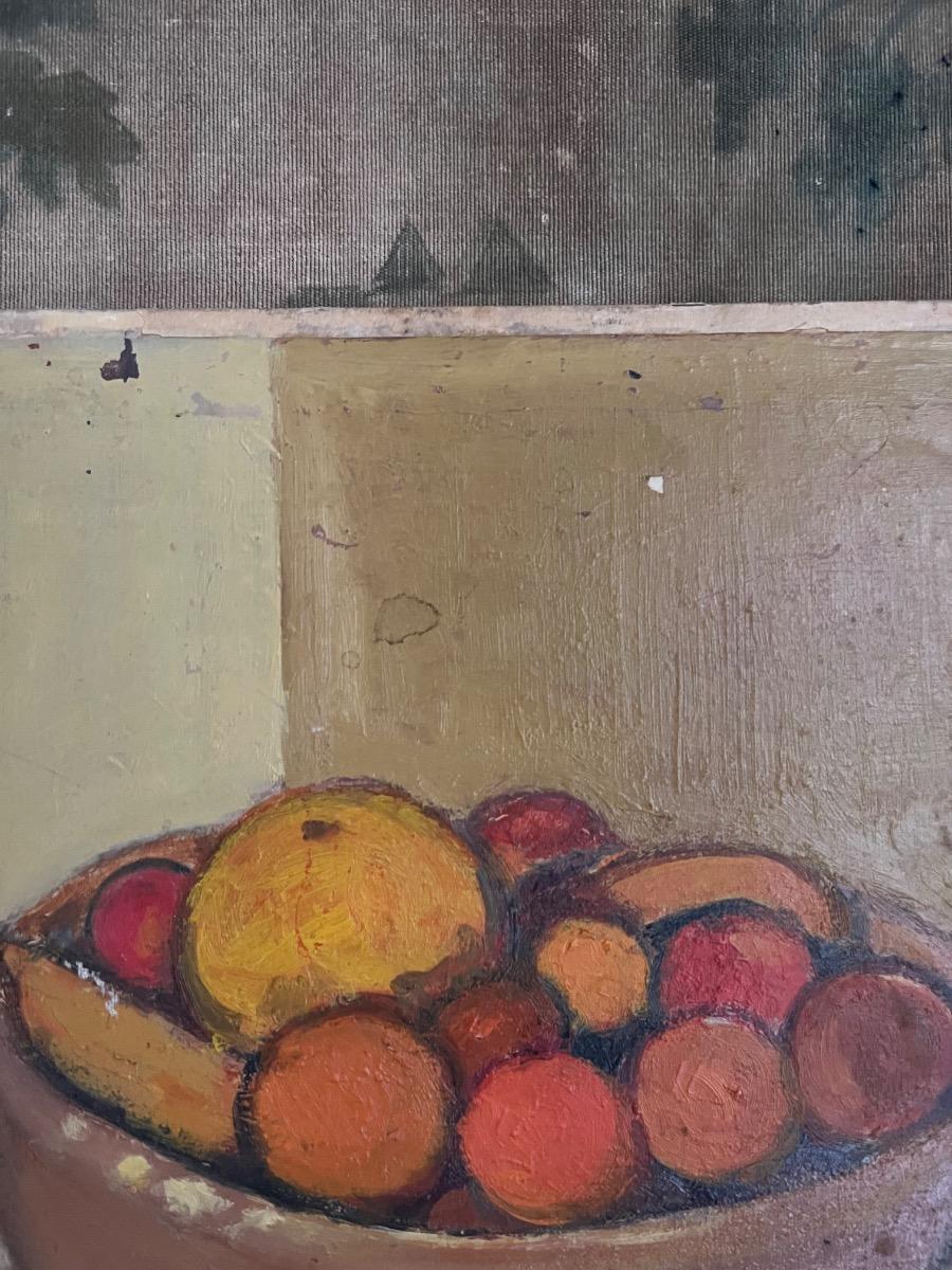 Nature morte, huile sur toile sur châssis 