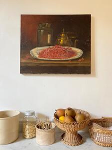 Nature morte, huile sur toile sur châssis 