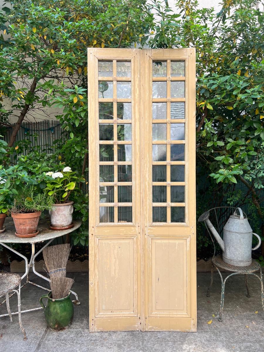 Double-porte bois laqué XIXème